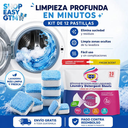 PATILLAS LIMPIEZA LAVADORA X 20 UNDS - ENVÍO GRATIS 🧽💦
