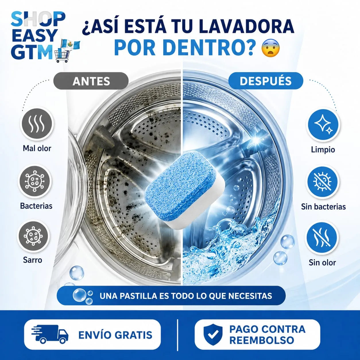 PATILLAS LIMPIEZA LAVADORA X 20 UNDS - ENVÍO GRATIS 🧽💦