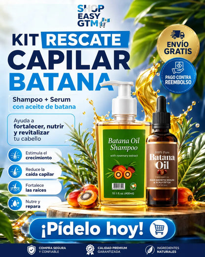 Kit Rescate Capilar Batana 🌿 Pak Shampoo 350 Ml + Aceite 35 Ml