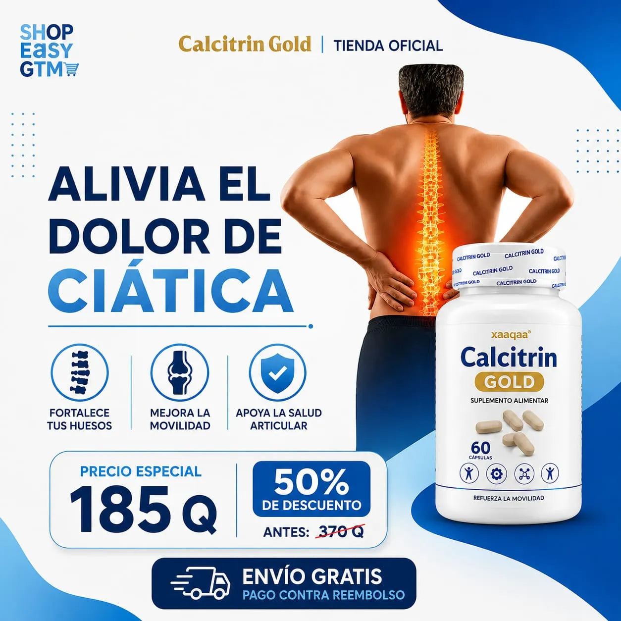 Calcitrin Gold - Tratamiento 100% Comprobado Para Ciática, Artritis Y Dolor Muscular