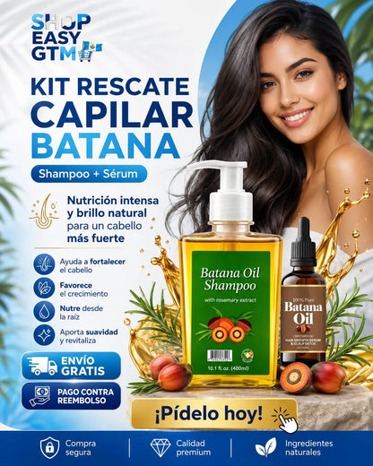Kit Rescate Capilar Batana 🌿 Pak Shampoo 350 Ml + Aceite 35 Ml